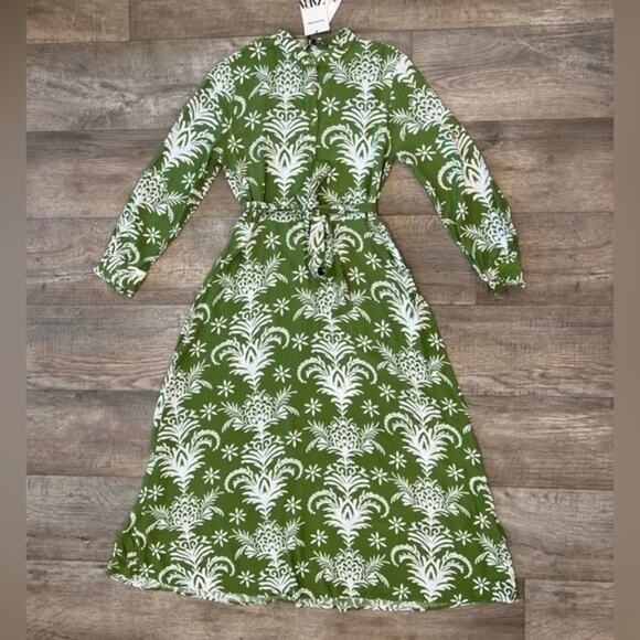 ZARA BLOGGER FAVE!!! Printed Long Dress NWT - Picture 15 of 16